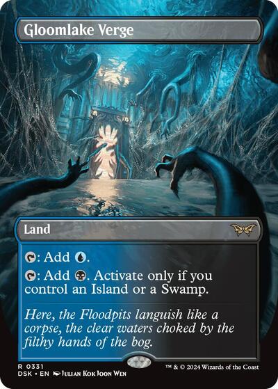 Gloomlake Verge (Borderless) (Duskmourn: House of Horror) Light Play