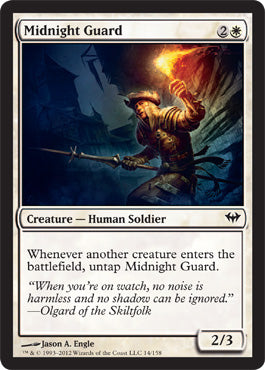 Midnight Guard (Dark Ascension) Medium Play Foil