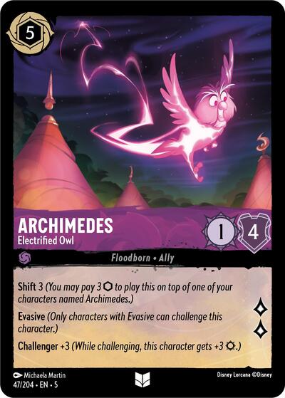 Archimedes - Electrified Owl (Shimmering Skies) Near Mint Cold Foil