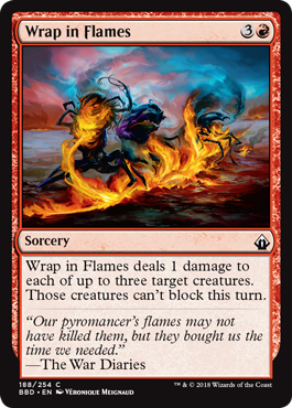 Wrap in Flames (Battlebond) Light Play