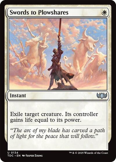 Swords to Plowshares (Commander: Tarkir: Dragonstorm) Light Play