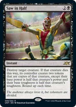 Saw in Half (Unfinity) Light Play Foil