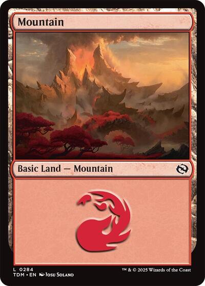 Mountain (0284) (Tarkir: Dragonstorm) Near Mint Foil