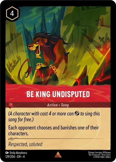 Be King Undisputed (Ursula's Return) Near Mint