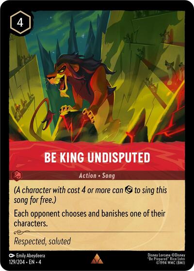 Be King Undisputed (Ursula's Return) Near Mint Cold Foil