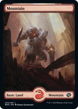 Mountain (284) - Full Art (The Brothers' War) Light Play