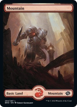 Mountain (284) - Full Art (The Brothers' War) Medium Play Foil