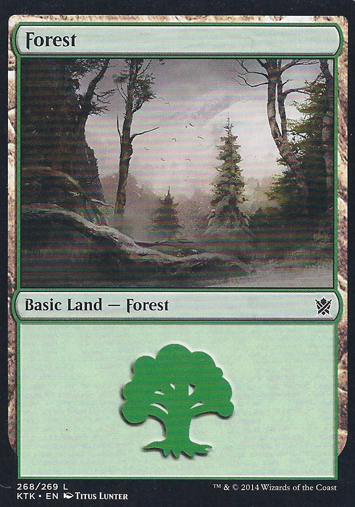 Forest (268) (Khans of Tarkir) Medium Play Foil