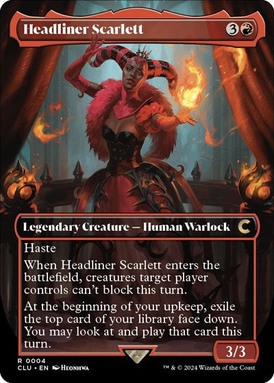 Headliner Scarlett (Borderless) (Ravnica: Clue Edition) Light Play