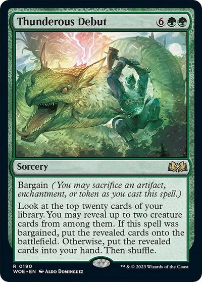 Thunderous Debut (Wilds of Eldraine) Light Play