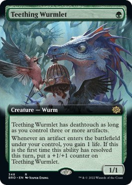 Teething Wurmlet (Extended Art) (The Brothers' War) Light Play Foil