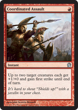Coordinated Assault (Theros) Medium Play Foil