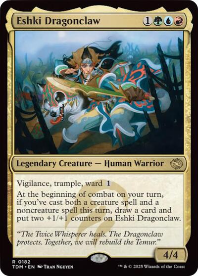 Eshki Dragonclaw (Tarkir: Dragonstorm) Light Play Foil