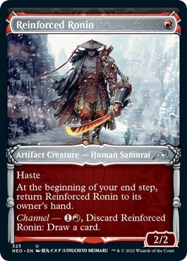 Reinforced Ronin (Showcase) (Kamigawa: Neon Dynasty) Medium Play Foil