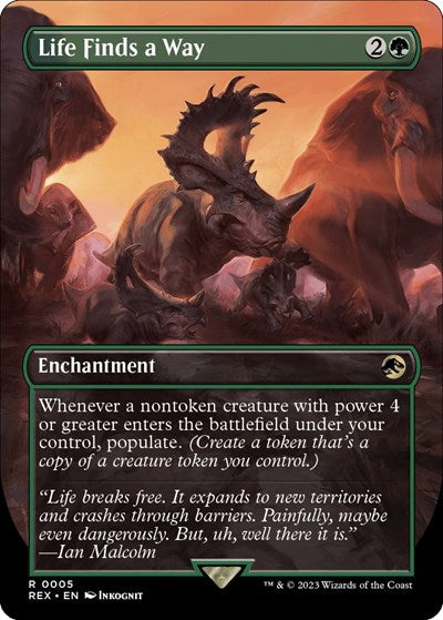 Life Finds a Way (Borderless) (Universes Beyond: Jurassic World Collection) Near Mint Foil