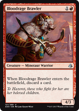 Bloodrage Brawler (Amonkhet) Near Mint Foil