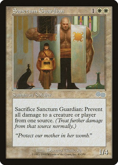 Sanctum Guardian (Urza's Saga) Light Play