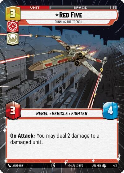 Red Five Running the Trench (Hyperspace) (Jump to Lightspeed) Near Mint