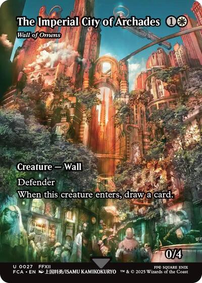 The Imperial City of Archades - Wall of Omens (Showcase) (Universes Beyond: FINAL FANTASY: Through the Ages) Heavy Play