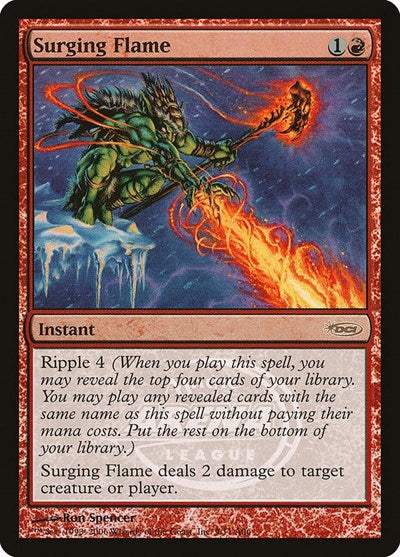 Surging Flame (Promos: Arena) Medium Play Foil