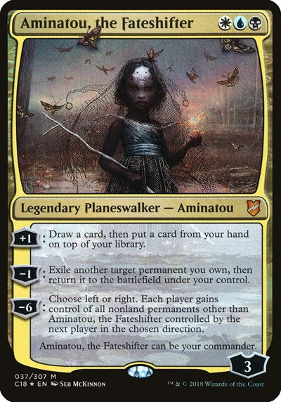 Aminatou, the Fateshifter (Commander 2018) (Oversize Cards) Near Mint Foil