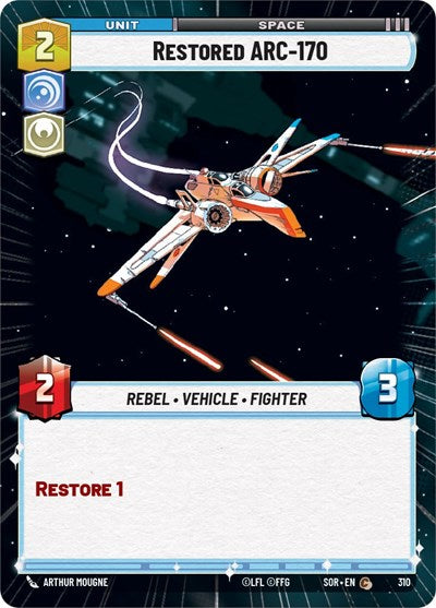 Restored ARC-170 (Hyperspace) (Spark of Rebellion) Near Mint Foil