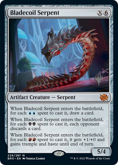 Bladecoil Serpent (Promo Pack: The Brothers War) Near Mint