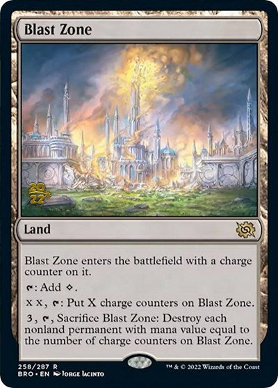 Blast Zone (BRO) (Promos: Prerelease Cards) Medium Play Foil