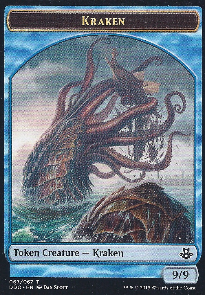 Kraken Token (Duel Decks: Kiora vs Elspeth) Medium Play