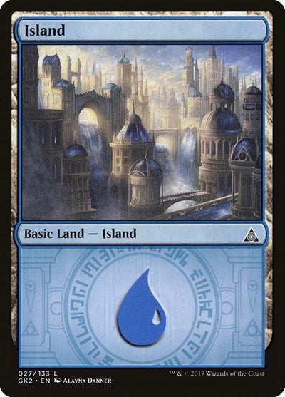 Island (27) (Ravnica Allegiance: Guild Kits) Light Play