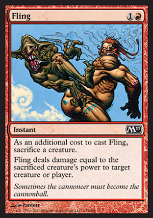 Fling (Magic 2011 Core Set) Medium Play Foil