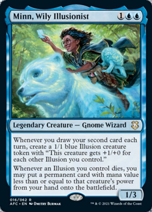 Minn, Wily Illusionist (Commander 2021 Forgotten Realms) Damaged / Poor
