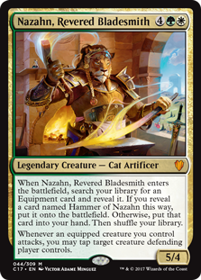 Nazahn, Revered Bladesmith (Commander 2017) Heavy Play Foil