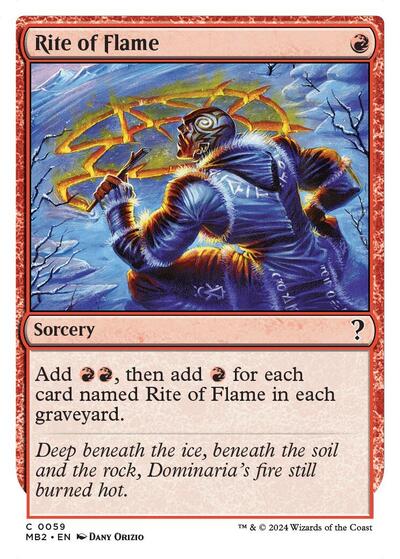 Rite of Flame (White Border) (Mystery Booster 2) Light Play