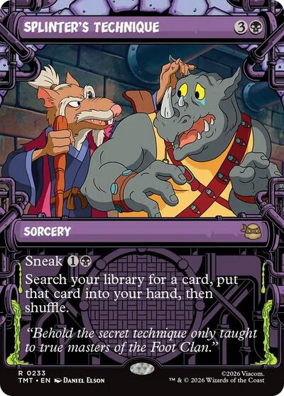 Splinter's Technique (Showcase) (Teenage Mutant Ninja Turtles) Near Mint Foil