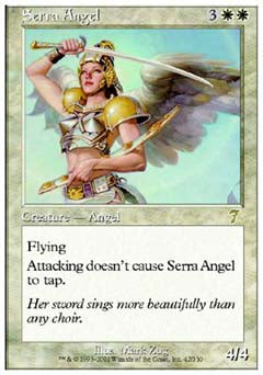 Serra Angel (7th Edition) Medium Play Foil