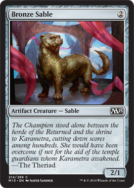 Bronze Sable (Magic 2015 Core Set) Light Play Foil