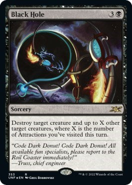 Black Hole (Galaxy Foil) (Unfinity) Light Play Foil