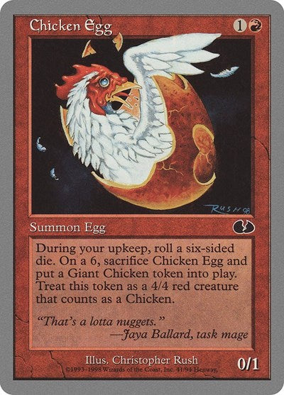 Chicken Egg (Unglued) Light Play