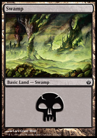 Swamp (151) (Mirrodin Besieged) Near Mint Foil