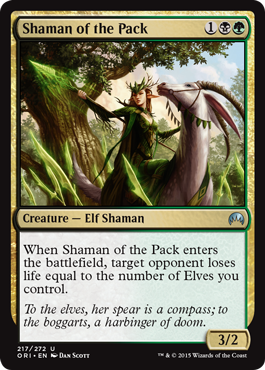 Shaman of the Pack (Magic Origins) Heavy Play Foil