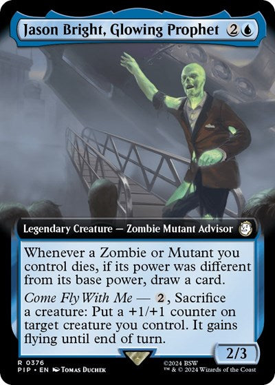 Jason Bright, Glowing Prophet (Extended Art) (Universes Beyond: Fallout) Light Play Foil
