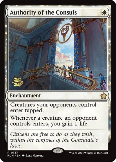 Authority of the Consuls (FDN) (Promos: Prerelease Cards) Light Play Foil