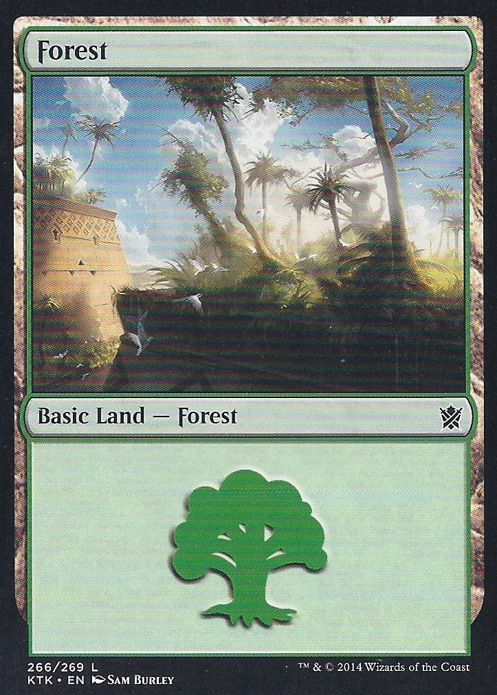 Forest (266) (Khans of Tarkir) Medium Play Foil