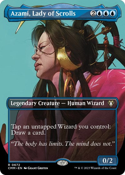 Azami, Lady of Scrolls (Borderless) (Commander Masters) Near Mint Foil