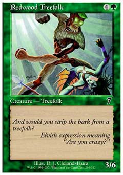 Redwood Treefolk (7th Edition) Medium Play Foil