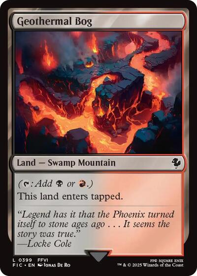 Geothermal Bog (Surge Foil) (Commander: FINAL FANTASY) Light Play Foil