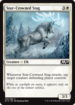 Star-Crowned Stag (Magic 2019 Core Set) Light Play