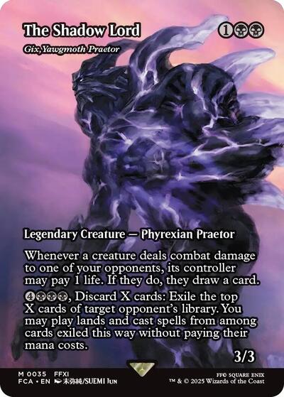 The Shadow Lord - Gix, Yawgmoth Praetor (Showcase) (Universes Beyond: FINAL FANTASY: Through the Ages) Near Mint Foil