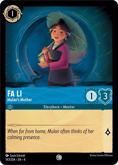 Fa Li - Mulan's Mother (Ursula's Return) Near Mint Cold Foil